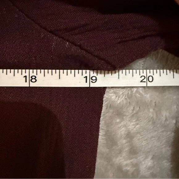 Mossimo Ladies Medium Boho Lace pullover Burgundy Blouse - Picture 12 of 14